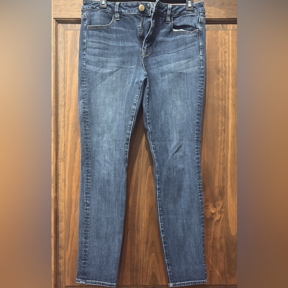 American Eagle Outfitters Dark Blue Straight Leg Jeans